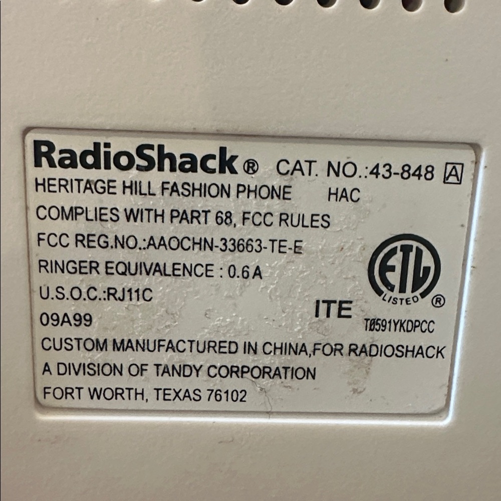 RadioShack | Vintage Push-Dial Rotary Phone - Picture 4 of 4